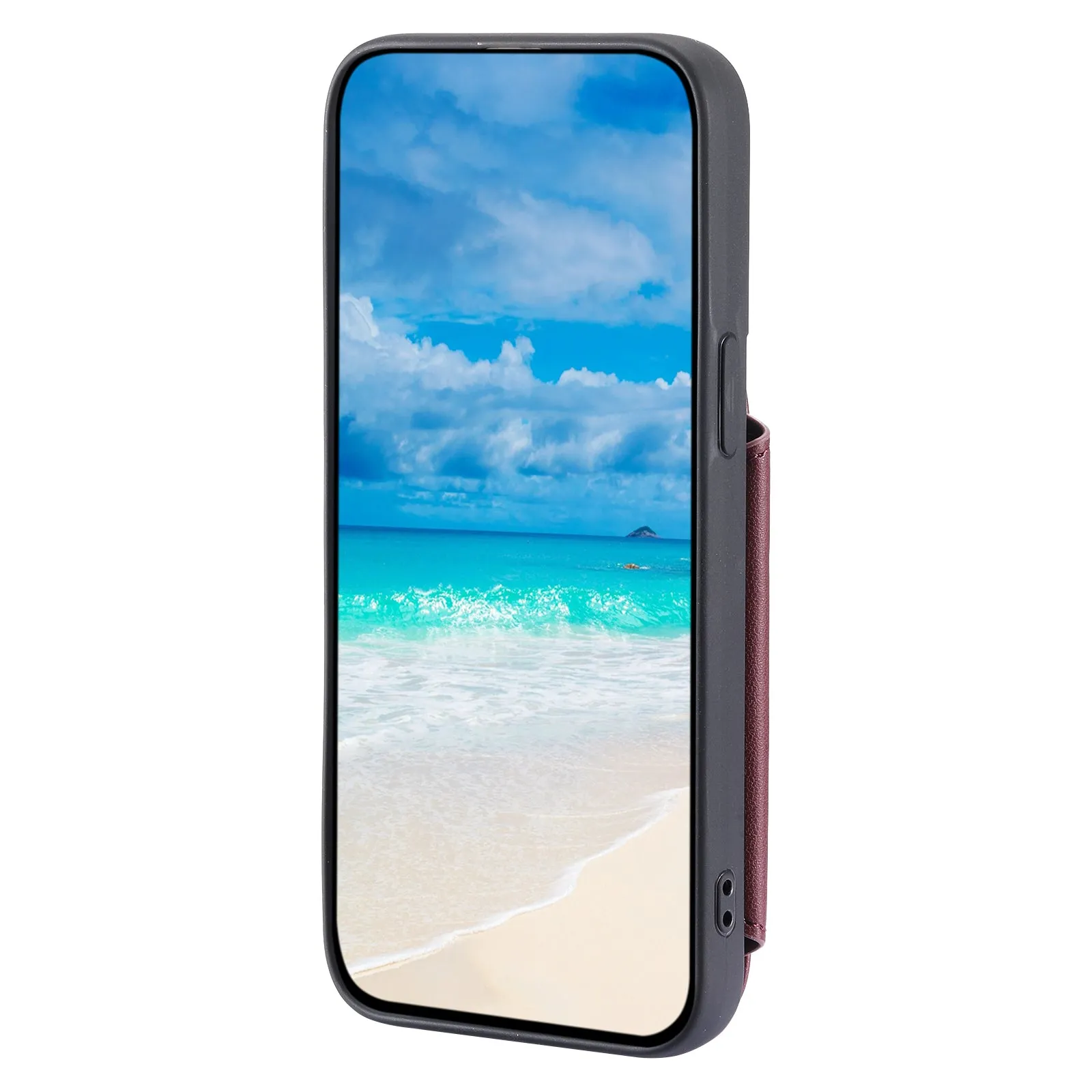 009 Phone Case for iPhone 12 / 12 Pro 6.1 inch , RFID Blocking PU TPU Cover Kickstand Zipper Wallet Shell with Strap