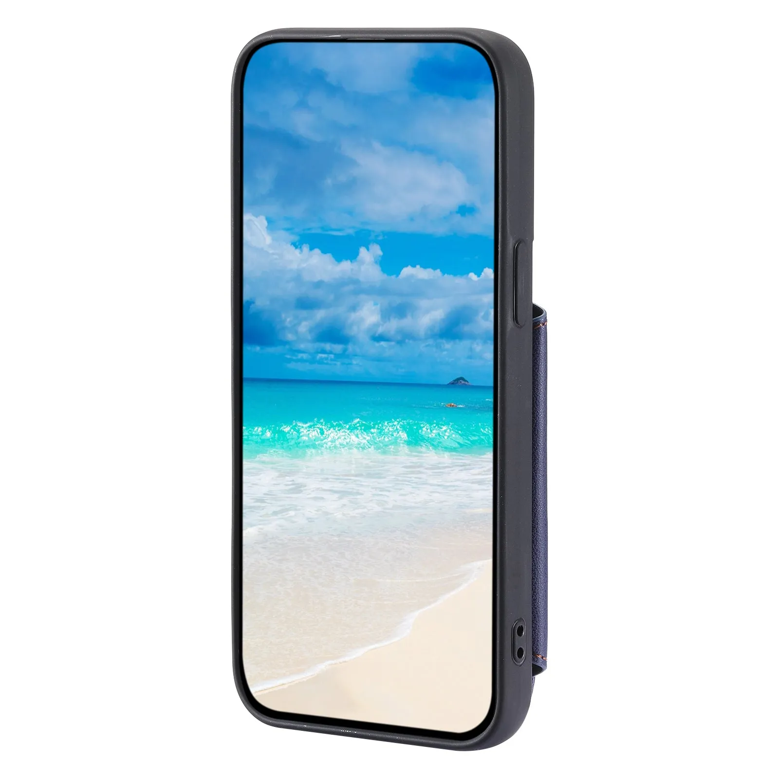 009 Phone Case for iPhone 12 / 12 Pro 6.1 inch , RFID Blocking PU TPU Cover Kickstand Zipper Wallet Shell with Strap