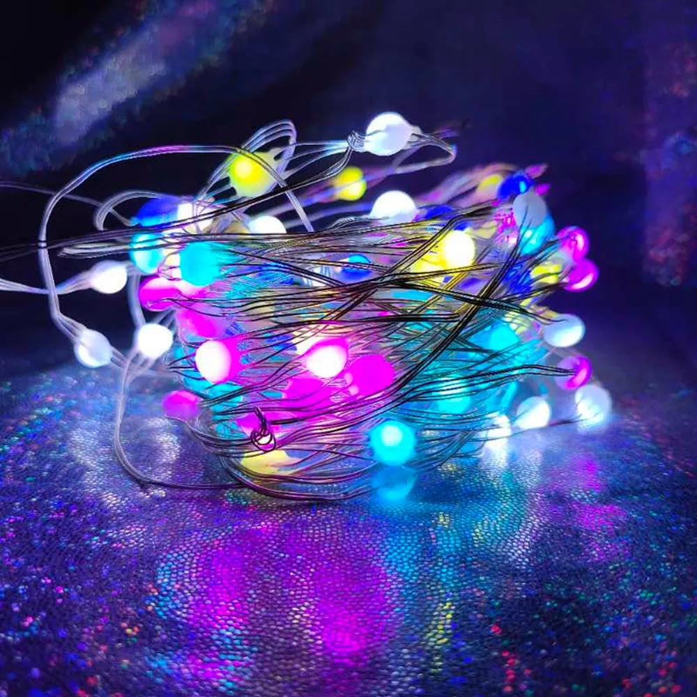 10M 33FT Built-in IC Individual Control USB RGB LED String Light   12 Modes Remote Control for Christmas Home Party