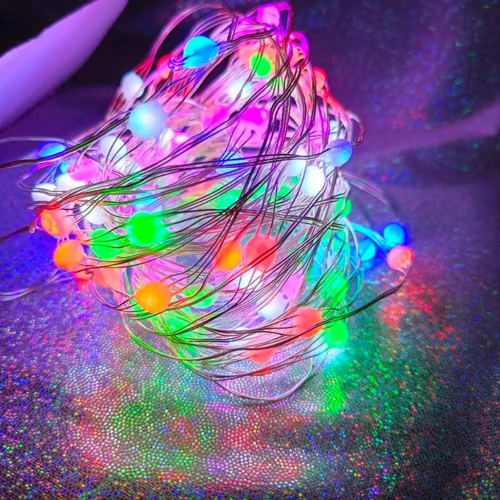 10M 33FT Built-in IC Individual Control USB RGB LED String Light   12 Modes Remote Control for Christmas Home Party