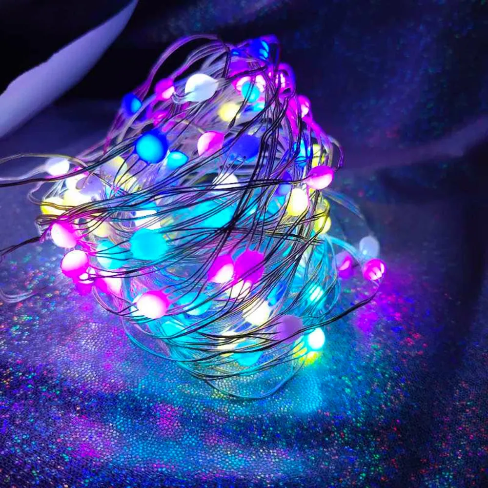 10M 33FT Built-in IC Individual Control USB RGB LED String Light   12 Modes Remote Control for Christmas Home Party