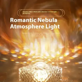 16 Colours Northern Lights Creative Bedside Light Rotating Water Ripple Small Night Lamp Creative Bedside-use Flame Ambience Light