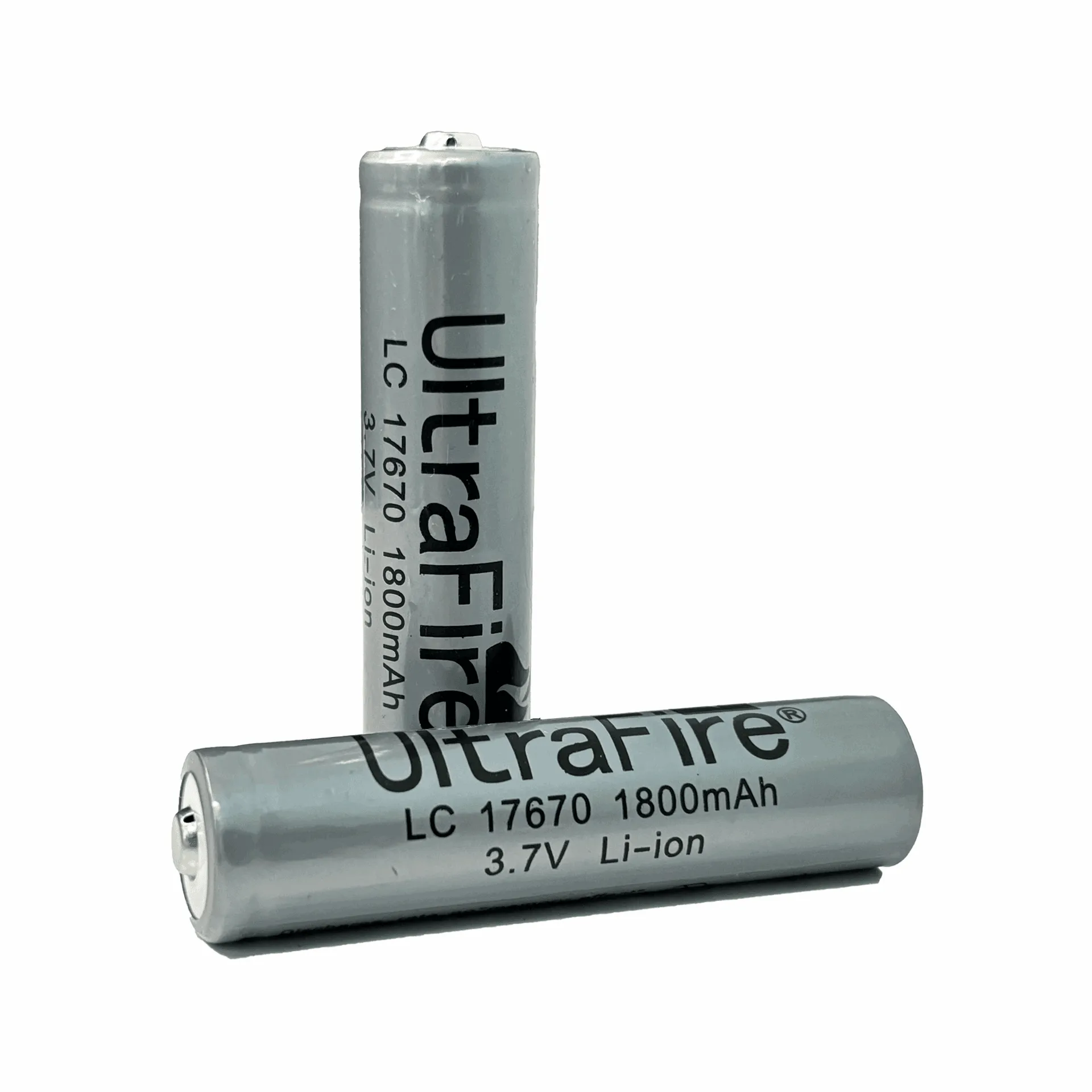 17670 1800mAh 3.7V Rechargeable Batteries (2-Pack)