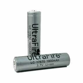 17670 1800mAh 3.7V Rechargeable Batteries (2-Pack)
