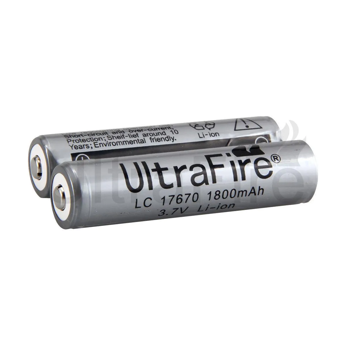 17670 1800mAh 3.7V Rechargeable Batteries (2-Pack)