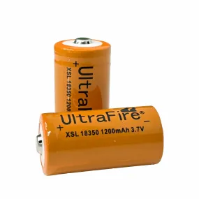 18350 1200mAh 3.7V Rechargeable Batteries (2-Pack)