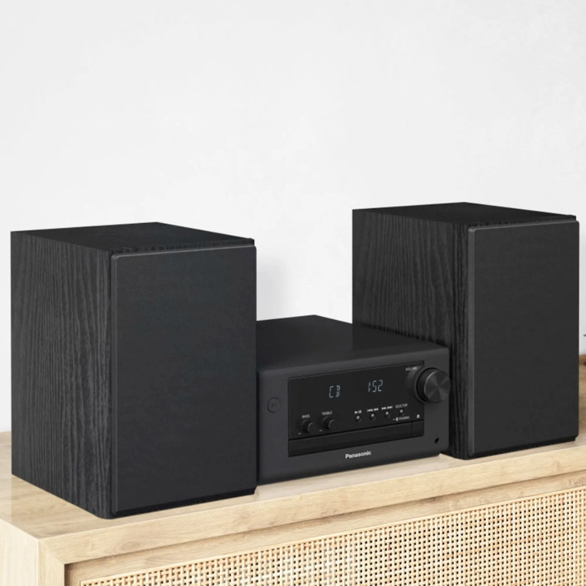 2-Way Speaker Stereo System with CD, Bluetooth and Radio