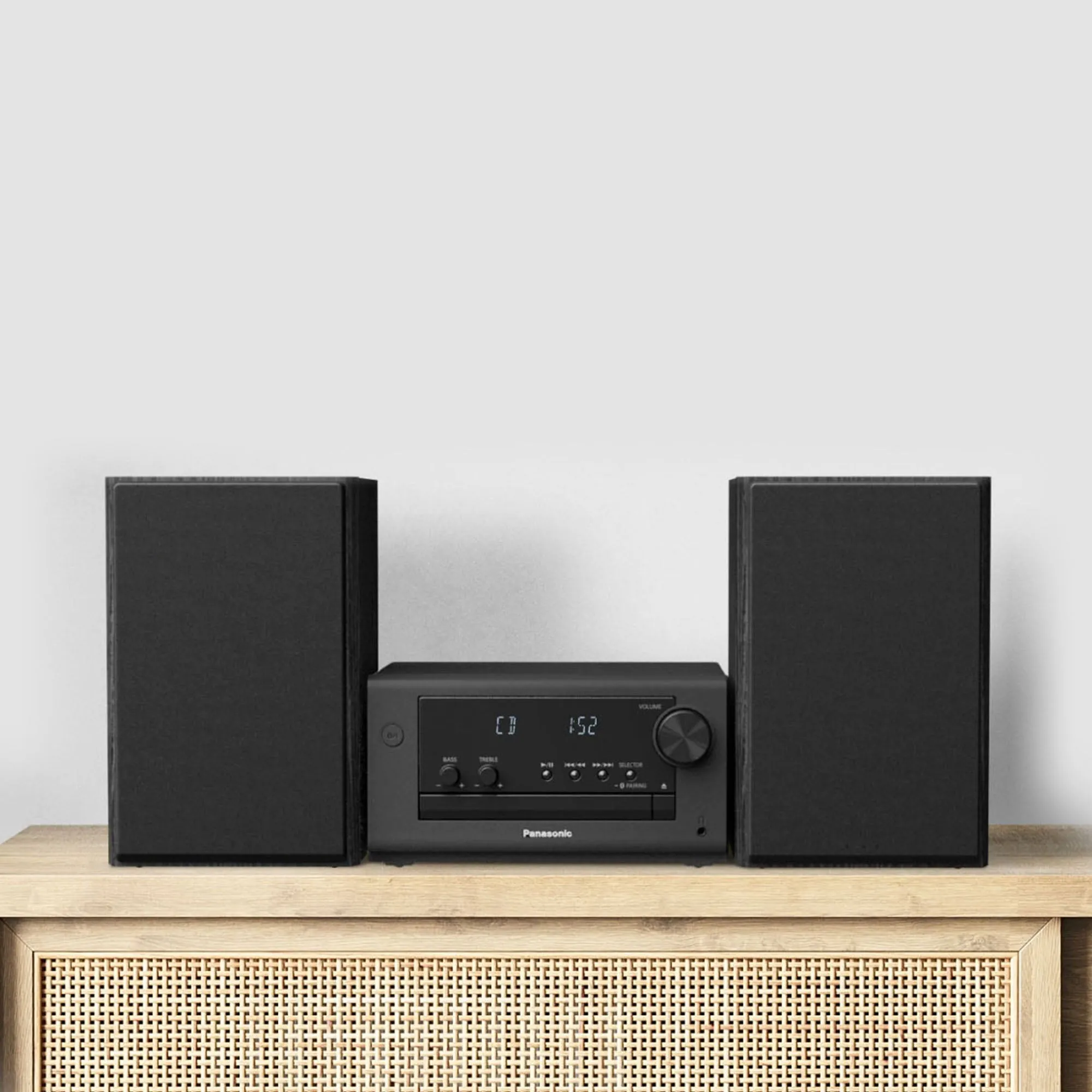 2-Way Speaker Stereo System with CD, Bluetooth and Radio