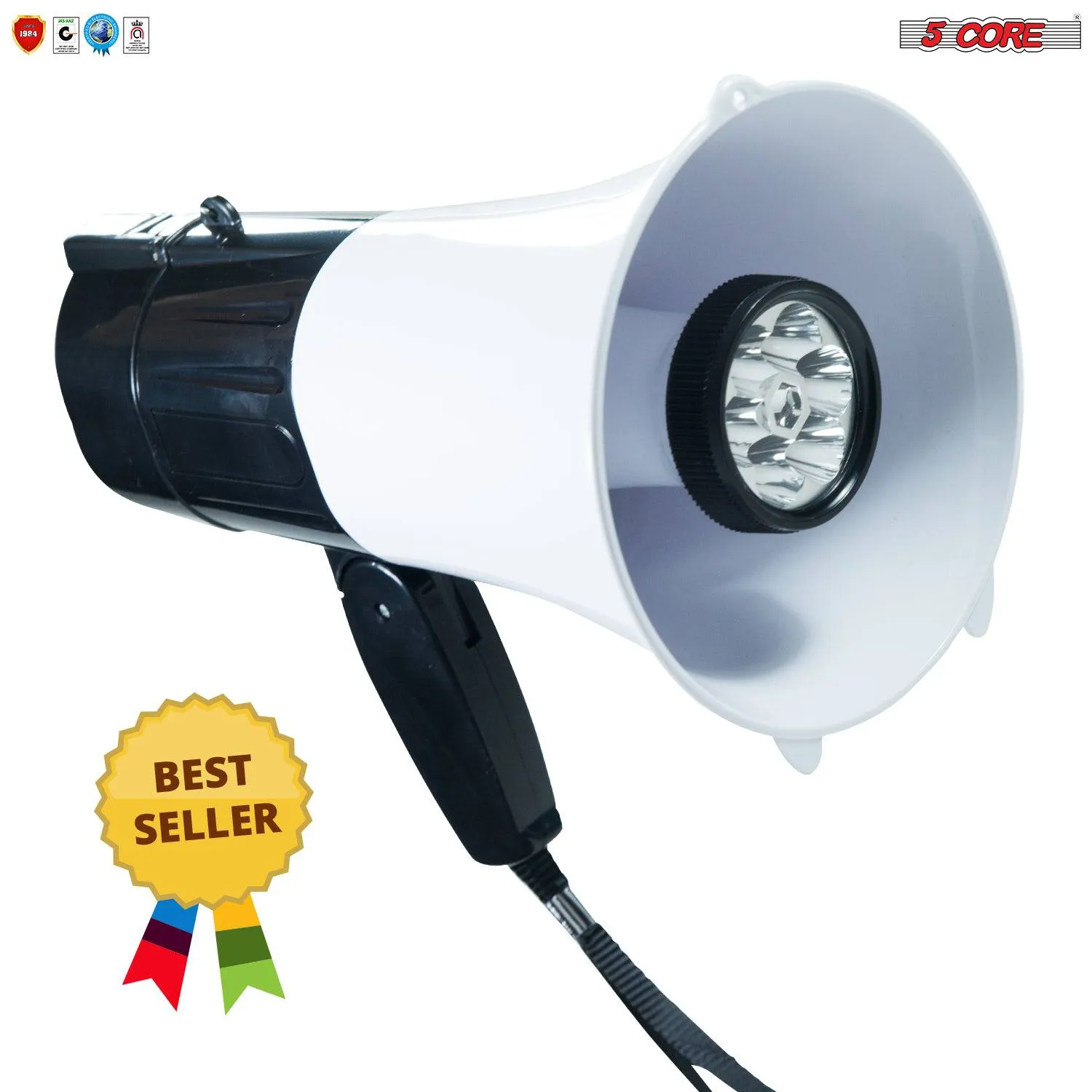 20 Watt Portable Megaphone Bullhorn Multi-Function Speaker 148 LED