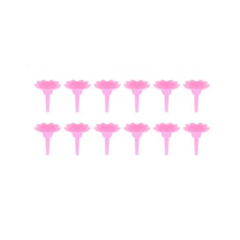 24 Pink Candles With Holders
