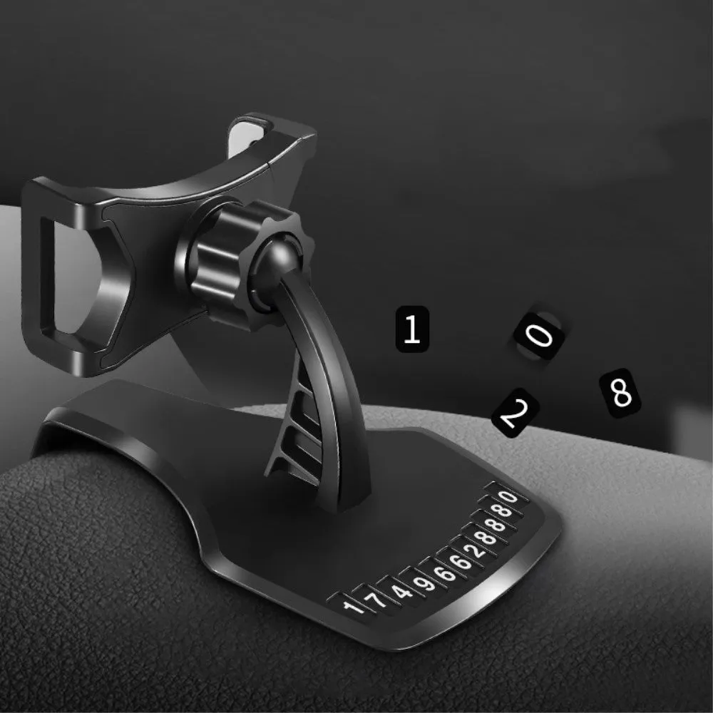 3 in 1 Car GPS Smartphone Holder: Dashboard / Visor Clamp   AC Grid Clip for Alcatel Vodafone Smart mini - Black