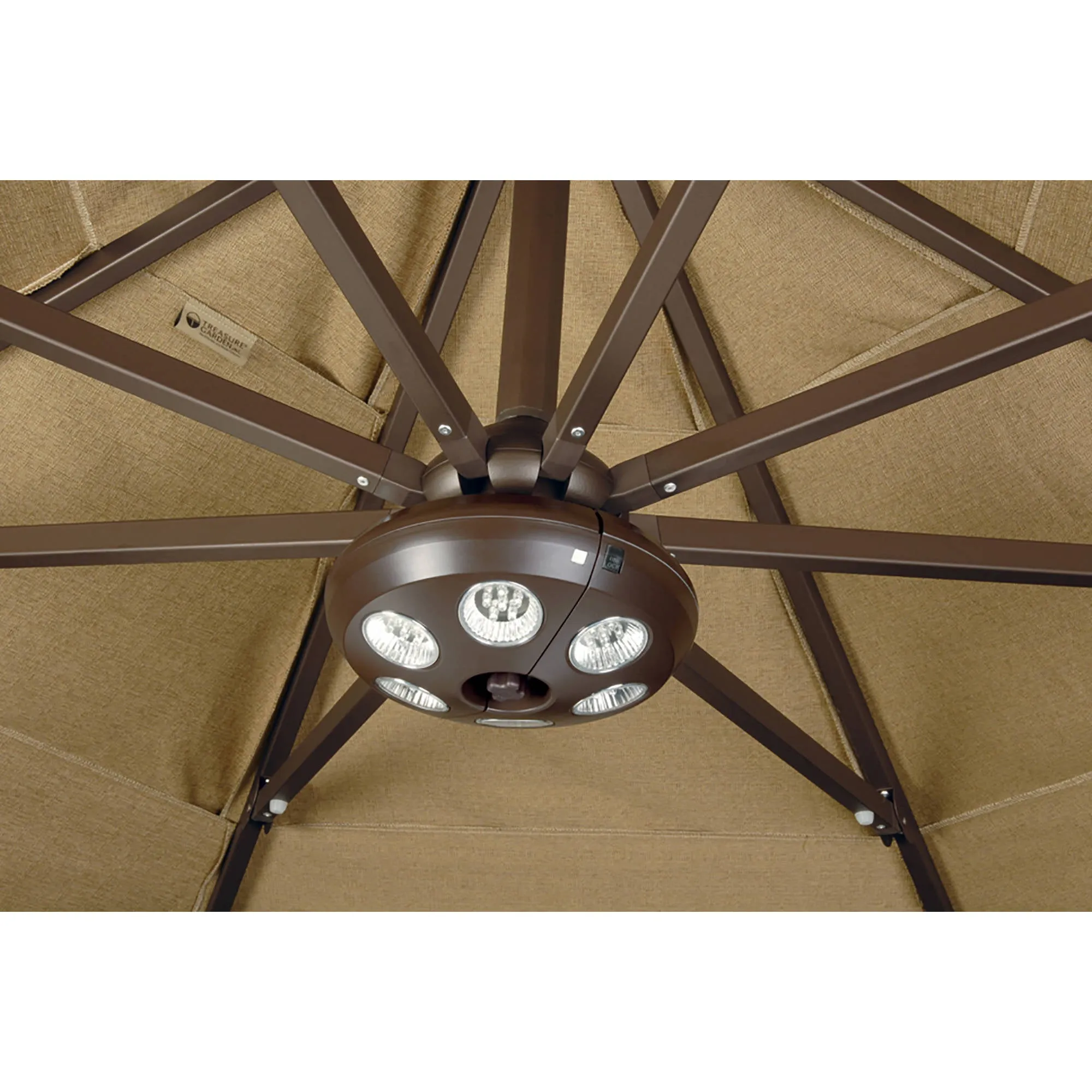 4-Light Rechargeable LED Umbrella Light - Black