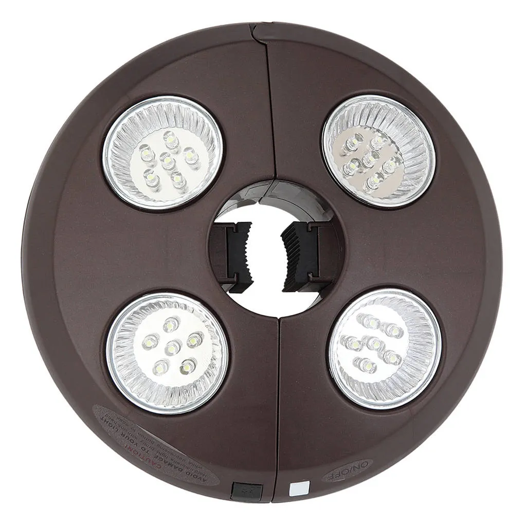 4-Light Rechargeable LED Umbrella Light - Black