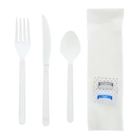 6 Piece Cutlery Kit, HW, White, F/S/K, Nap, S&P, Case 250