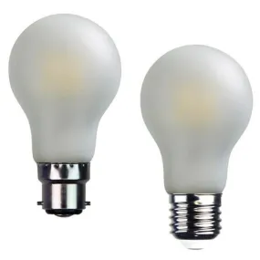 6w LED B22, E27 A60 Globe Warm White 2700k Dimmable