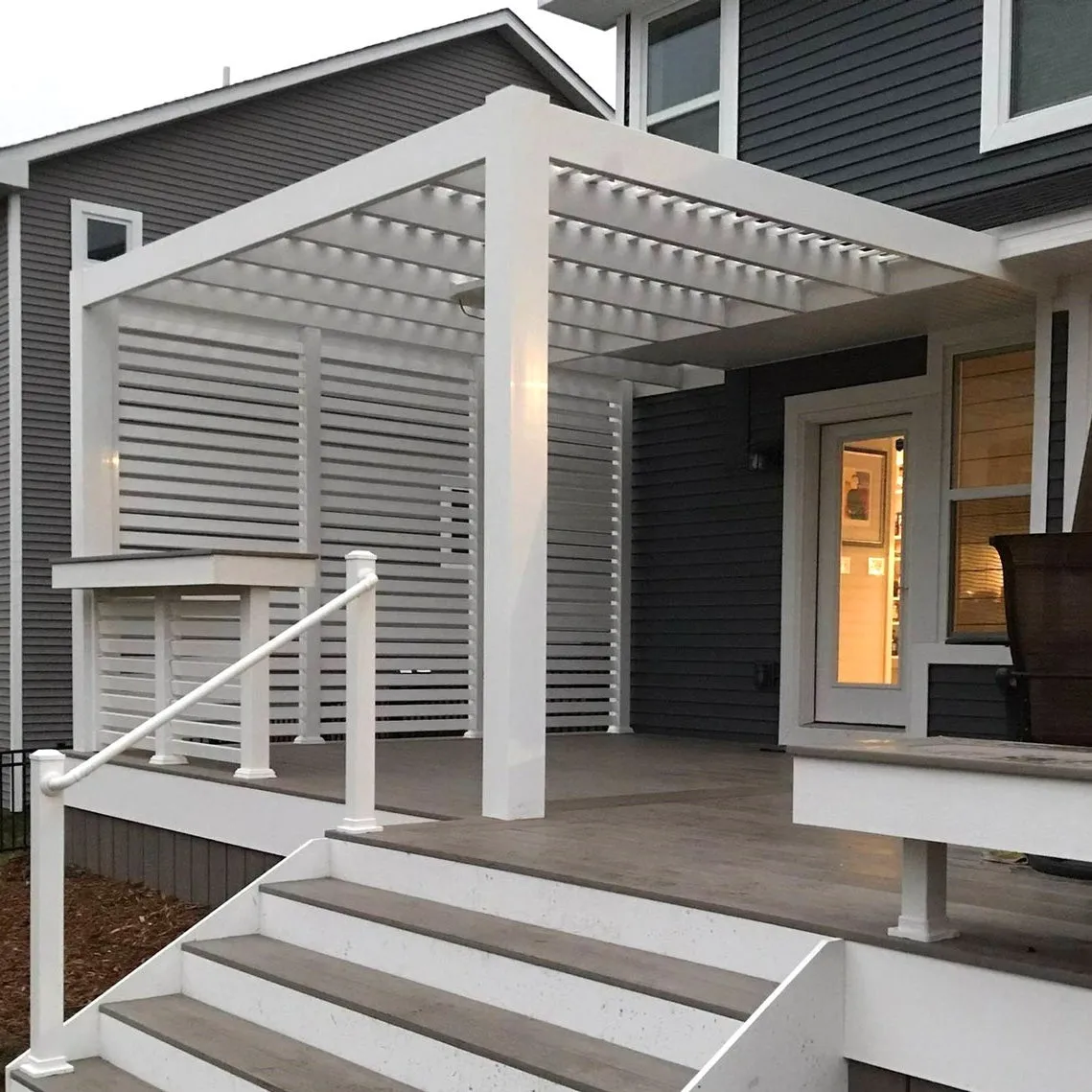 8' by 14' Deck Pergola With Fan Mount (Optional) - Made in USA