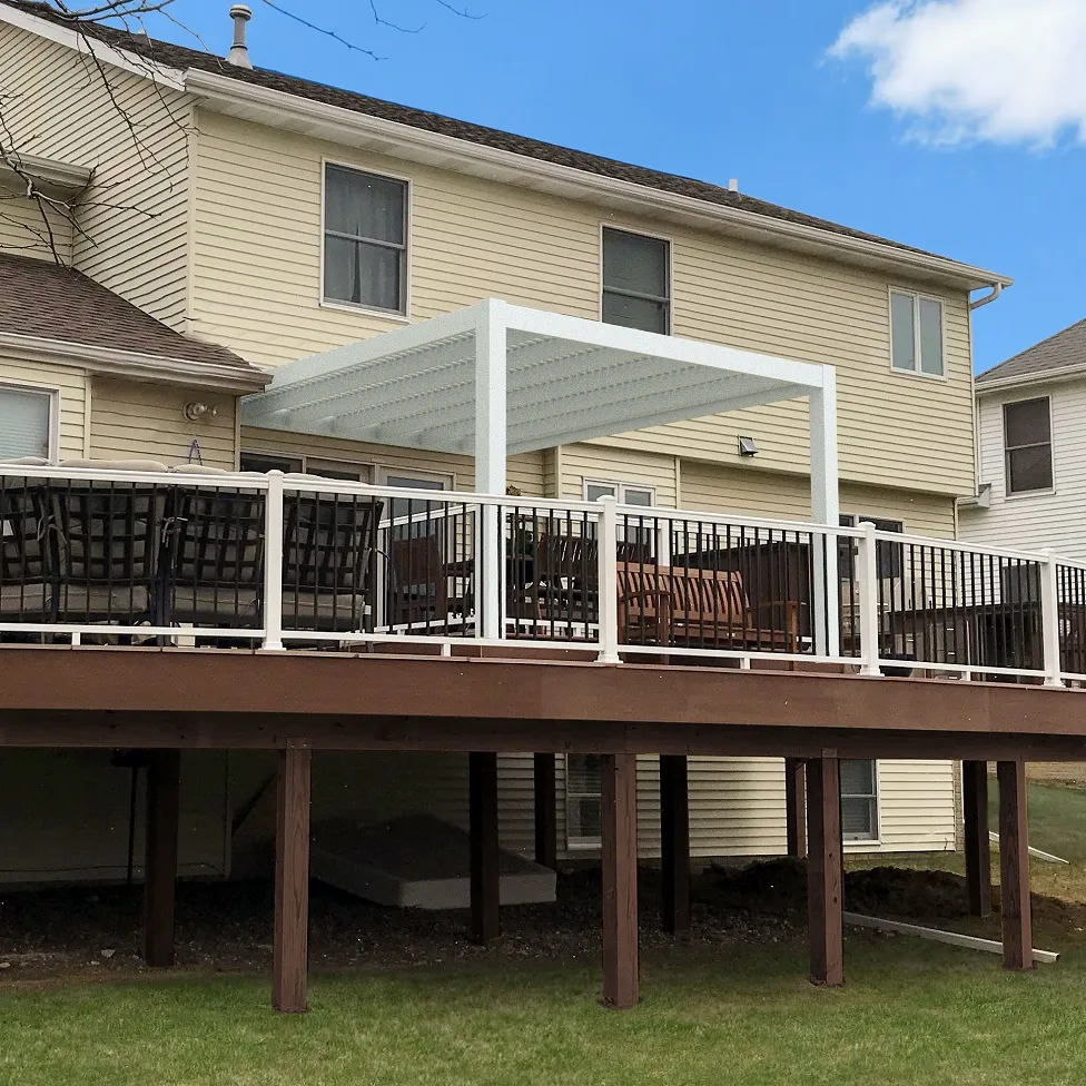 8' by 14' Deck Pergola With Fan Mount (Optional) - Made in USA