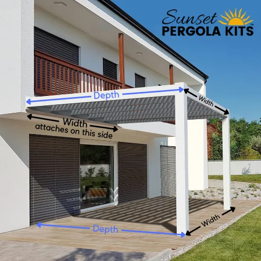 8' by 14' Deck Pergola With Fan Mount (Optional) - Made in USA