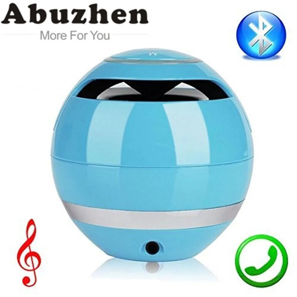 Abuzhen Portable Stereo Mini Bluetooth Wireless Speaker for Smartphone Tablet with Mic Hands-free for Phone Support TF Card AUX