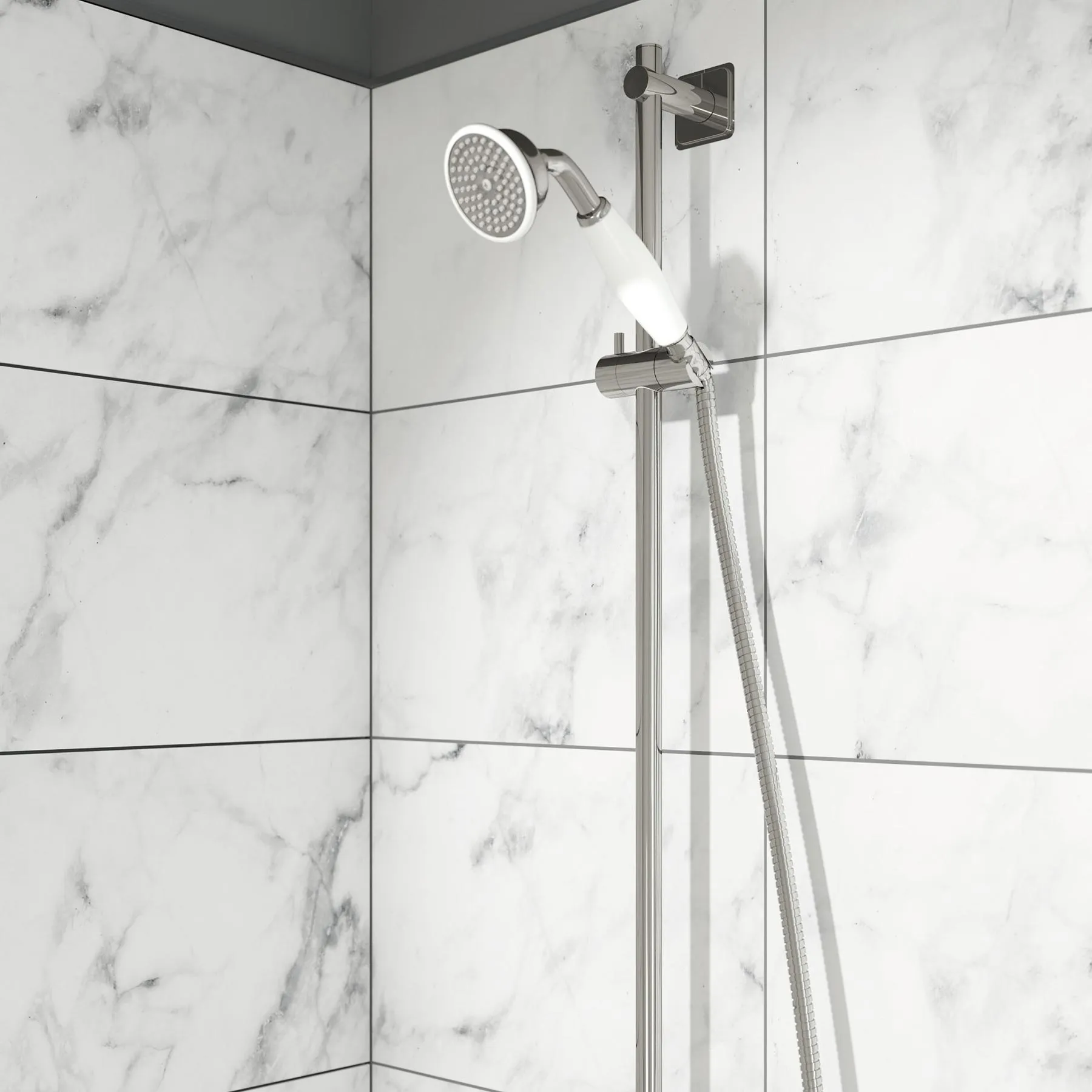 Adjustable Shower Riser Rail Kit – Chrome