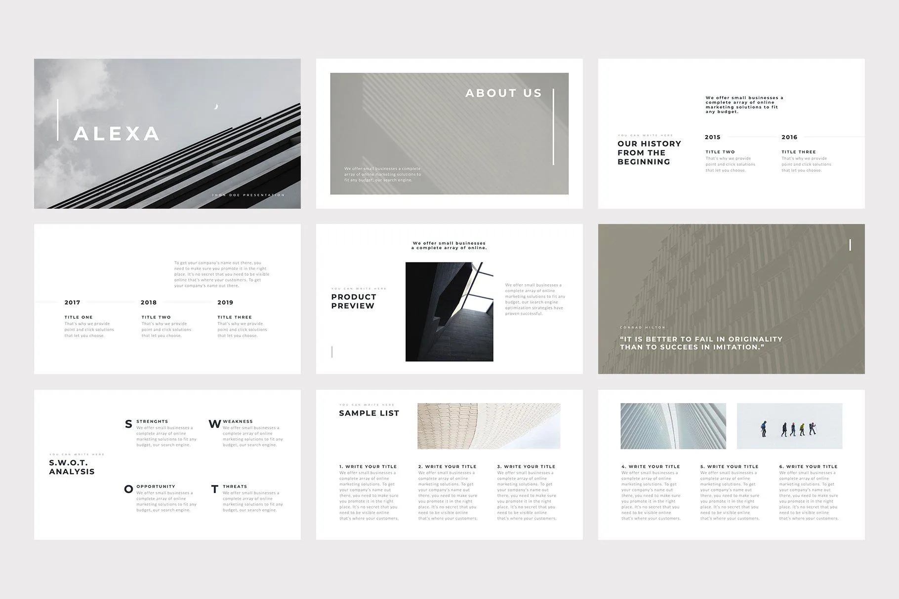 Alexa Minimal Google Slides