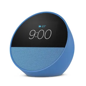 All-new Amazon Echo Spot (2024 release), Smart alarm clock with vibrant sound   Alexa, Ocean Blue