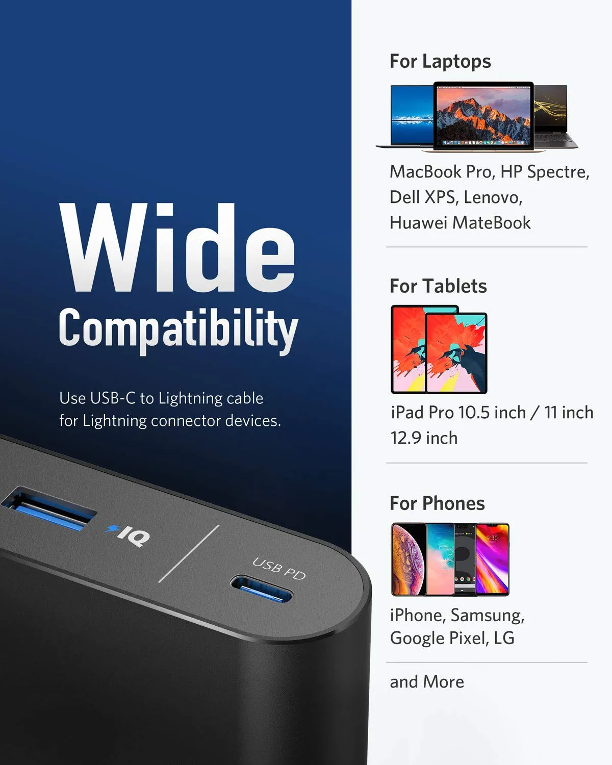 Anker PowerCore  26800mAh PD 45W with 60W PD Charger, Power Delivery Portable Charger Bundle for USB C MacBook Air/Pro/Dell XPS, iPad Pro, iPhone 14/13/12 Series, and More