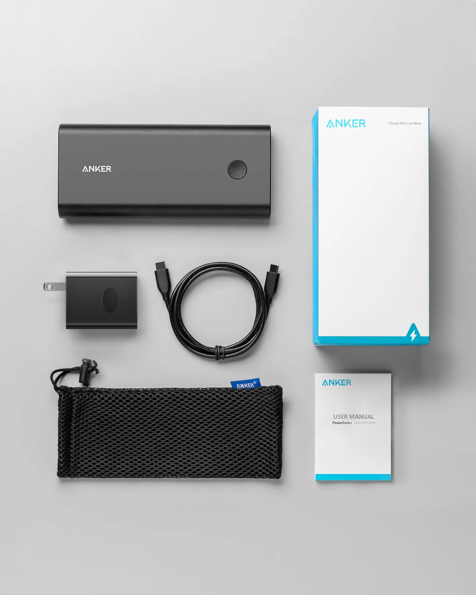 Anker PowerCore  26800mAh PD 45W with 60W PD Charger, Power Delivery Portable Charger Bundle for USB C MacBook Air/Pro/Dell XPS, iPad Pro, iPhone 14/13/12 Series, and More
