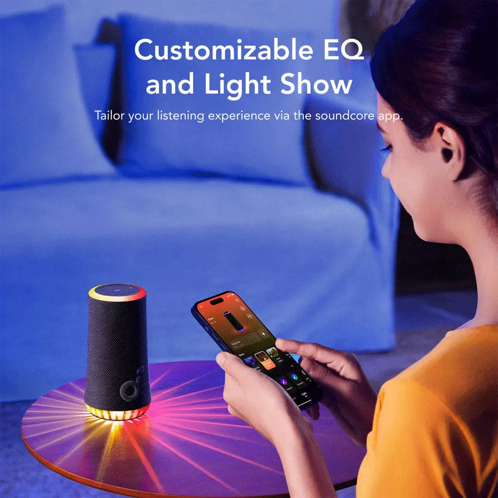 Anker Soundcore Glow Light Show A3166011 Portable Bluetooth Speaker