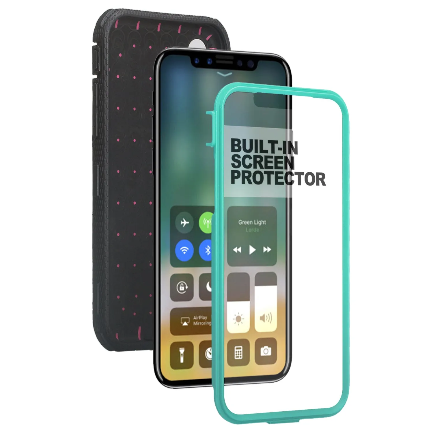 Apple iPhone 11 Pro Max Case, iPhone 11 Pro Max Case, Triple Protection 3-1 w/ Built in Screen Protector Heavy Duty Holster Shell Combo Case - Teal