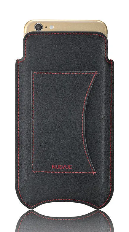 Apple iPhone 13 Pro Max Wallet Case in Black Leather | Screen Polishing Sanitizing Lining.