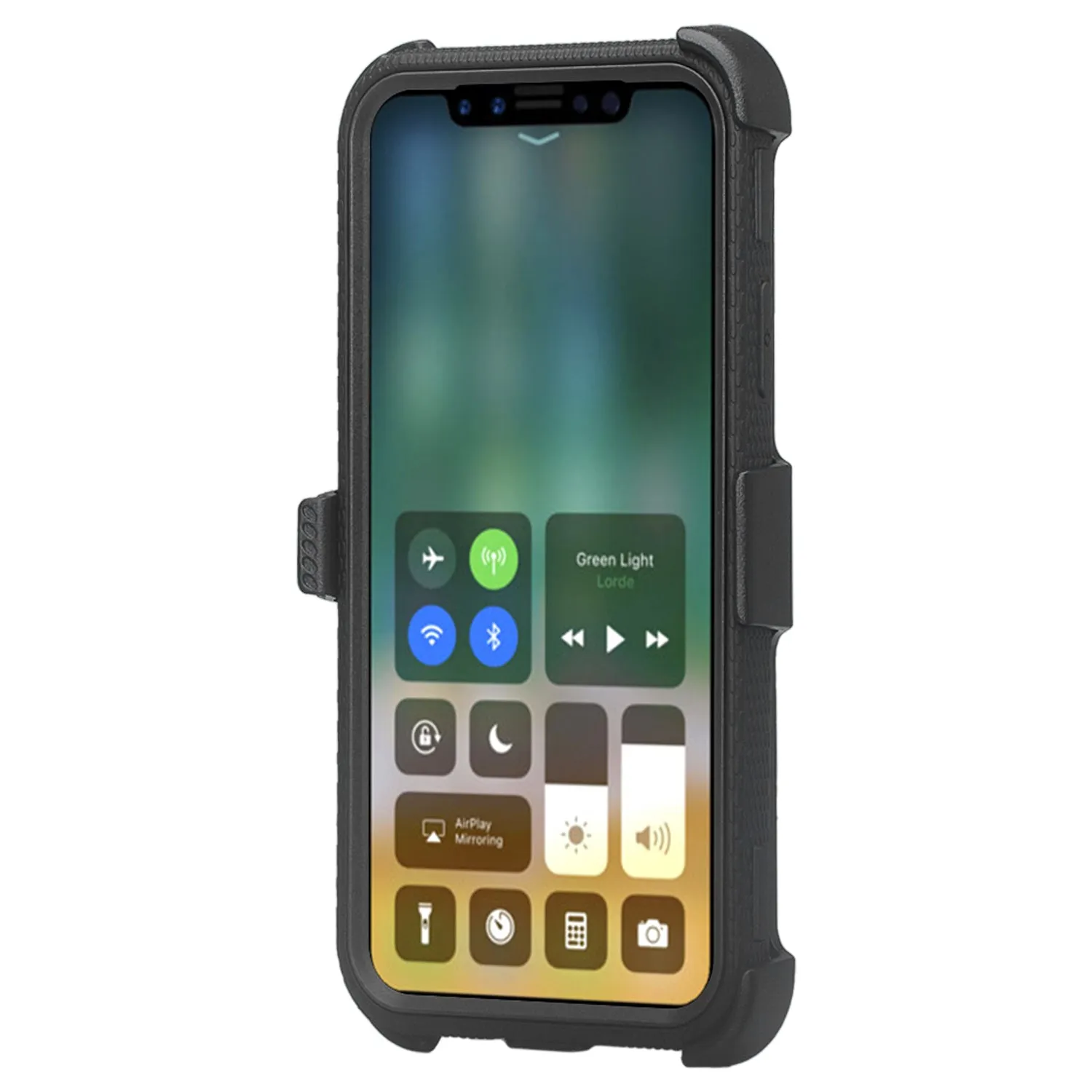 Apple iPhone XR Case, Apple A1984 Case,  Triple Protection 3-1 w/ Built in Screen Protector Heavy Duty Holster Shell Combo Case - Black