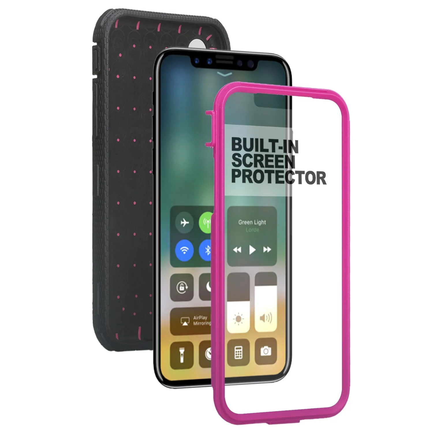 Apple iPhone XR Case, Apple A1984 Case,  Triple Protection 3-1 w/ Built in Screen Protector Heavy Duty Holster Shell Combo Case - Purple
