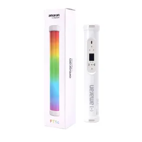 Aputure Amaran PT1C RGBWW LED 2600mAh Pixel Tube Light with 2700K - 10000K Color Temperature, 16 Light Effects, Max 80m Bluetooth Control, Sidus Link App Support for Photography Videography Film | AP10012A10