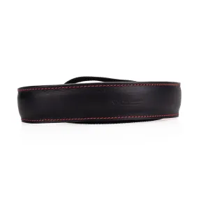 Arte di Mano Sughero Neck Strap - Minerva Black with Red Stitching