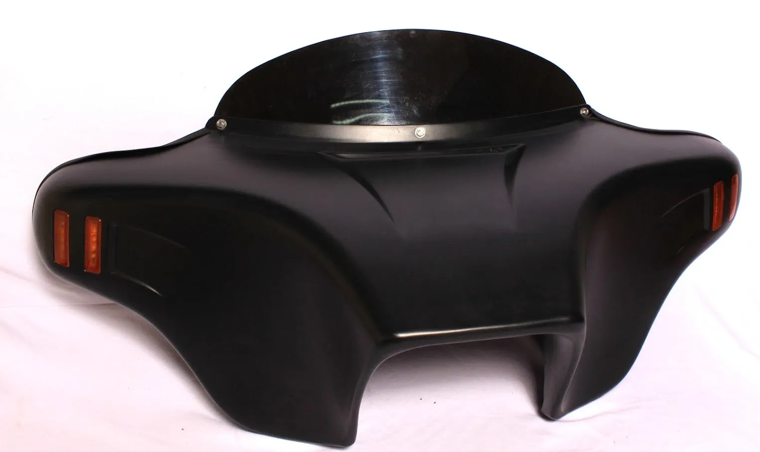 Batwing Fairing Windshield For Harley Heritage Softail Fat Red Led Light  Unpainted 4X5" Speaker Holes