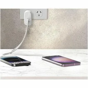 Belkin Dual USB-C PD Wall Charger with PPS 60W deliver fast charging of 0-50% in 25 minutes for iPhone