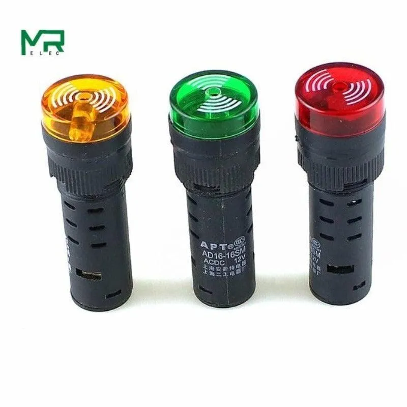 Best Sellers Buzzer AD16-16SM 12V 24V 220V| 16mm sound and light flashing buzzer alarm AD16-16SM