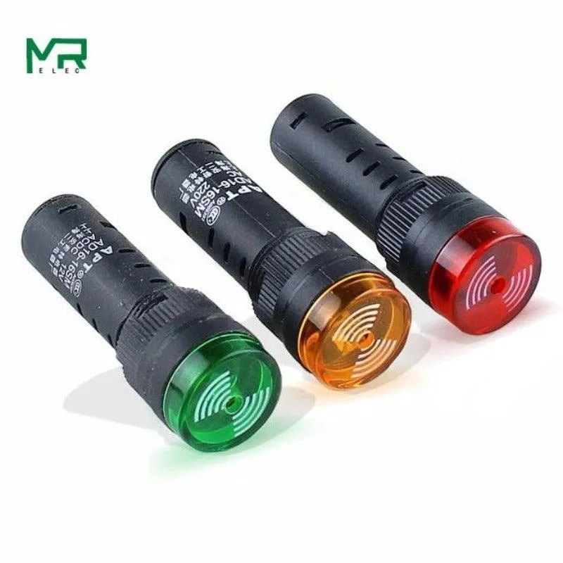 Best Sellers Buzzer AD16-16SM 12V 24V 220V| 16mm sound and light flashing buzzer alarm AD16-16SM