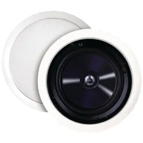 BIC America MSRPRO6 125-Watt 6.5 Weather-Resistant In-Ceiling Speakers with Pivoting Tweeters & Metal & Cloth Grilles