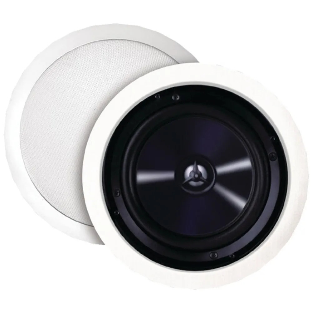 BIC America MSRPRO6 125-Watt 6.5 Weather-Resistant In-Ceiling Speakers with Pivoting Tweeters & Metal & Cloth Grilles