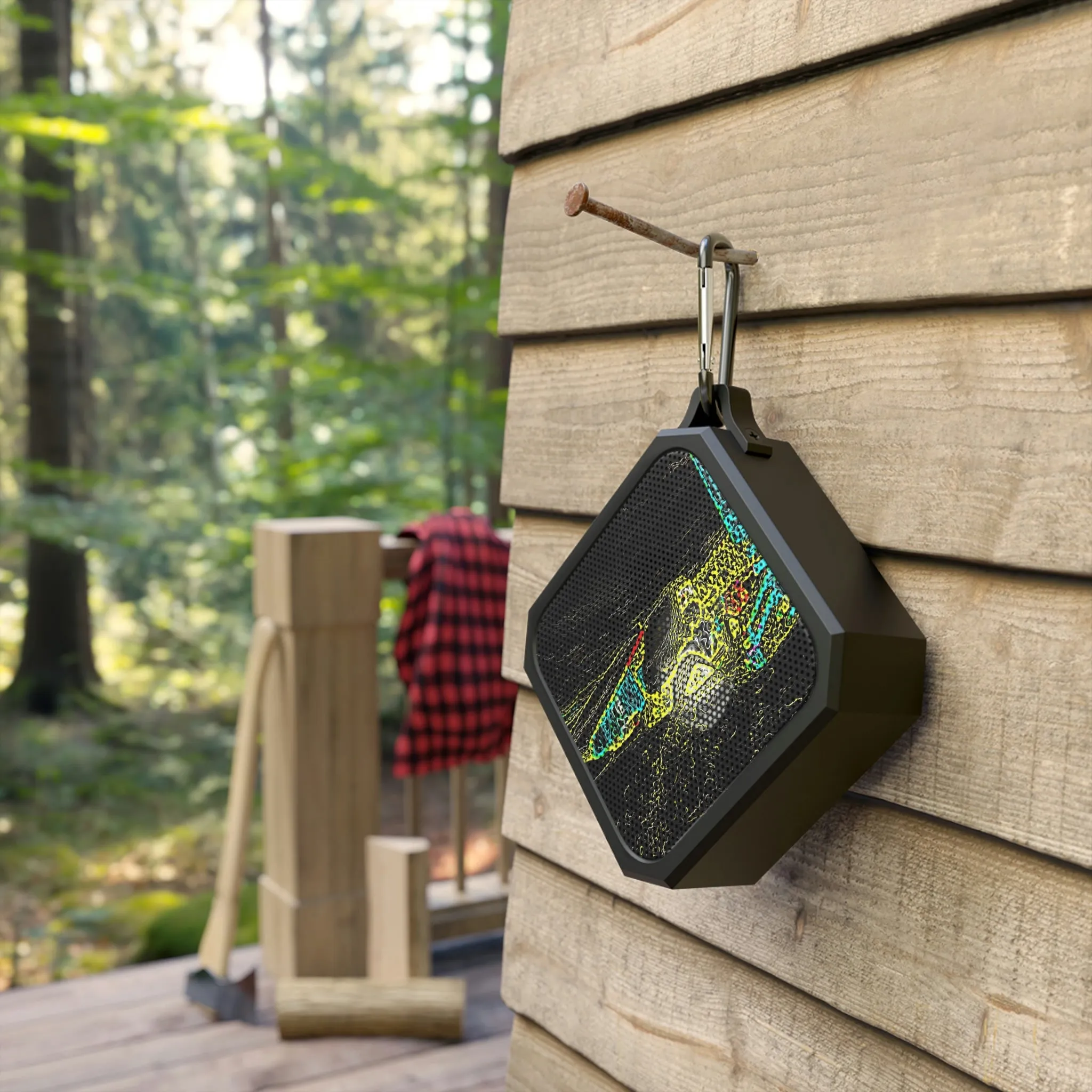 Blackwater Outdoor Bluetooth Speaker ... "Snow Vehicle In Snow Storm At-Rest" ... Circa 12Mar23 ... Central Idaho ... 18-Hours Rendering Time: Original Works ...