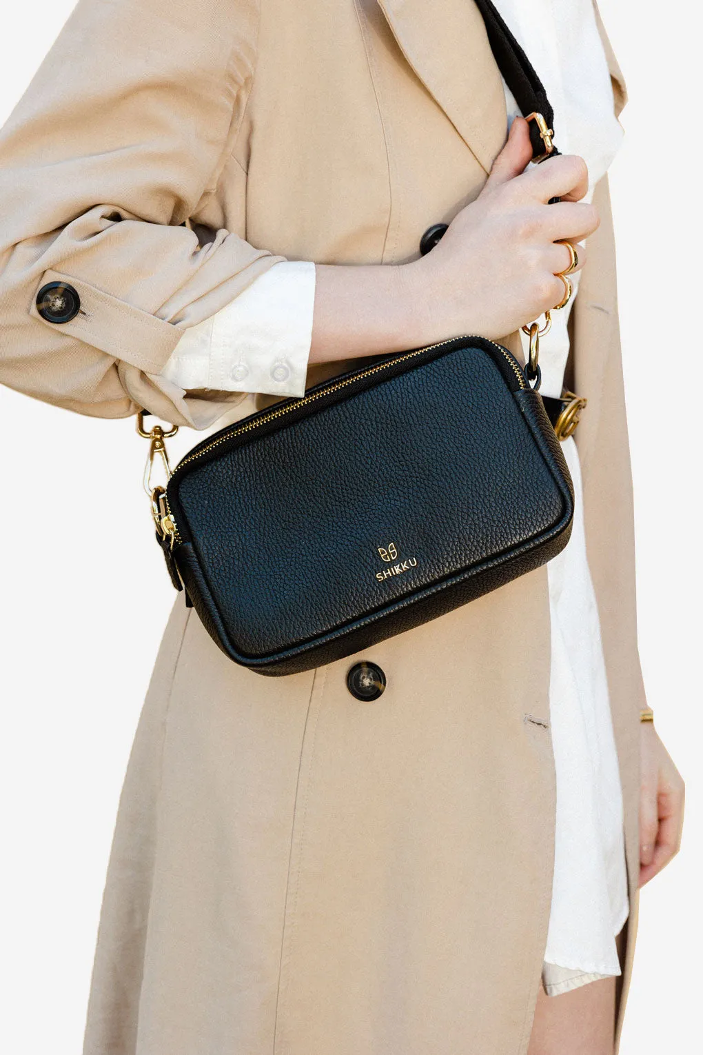 Camera Leather Bag - Black