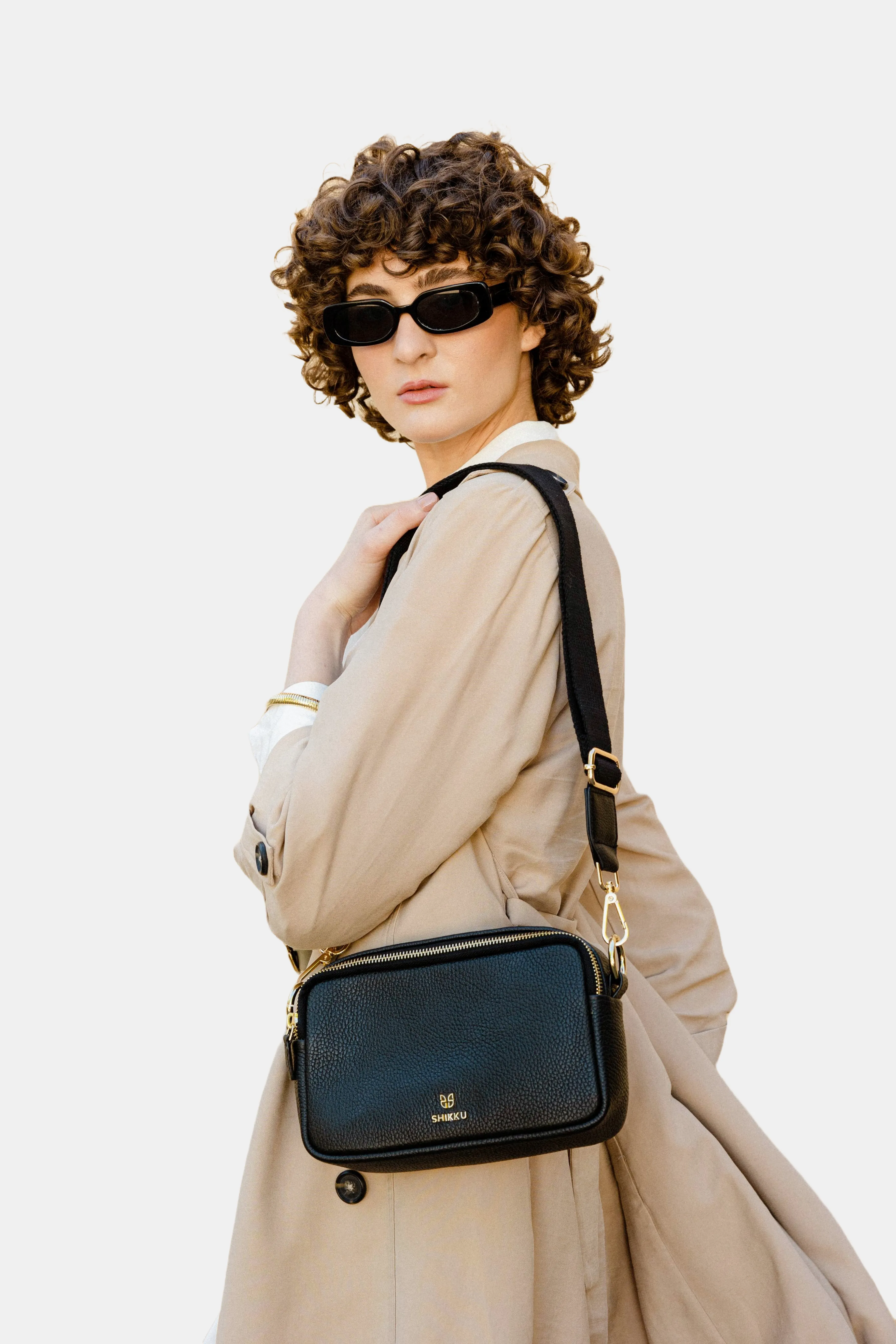 Camera Leather Bag - Black