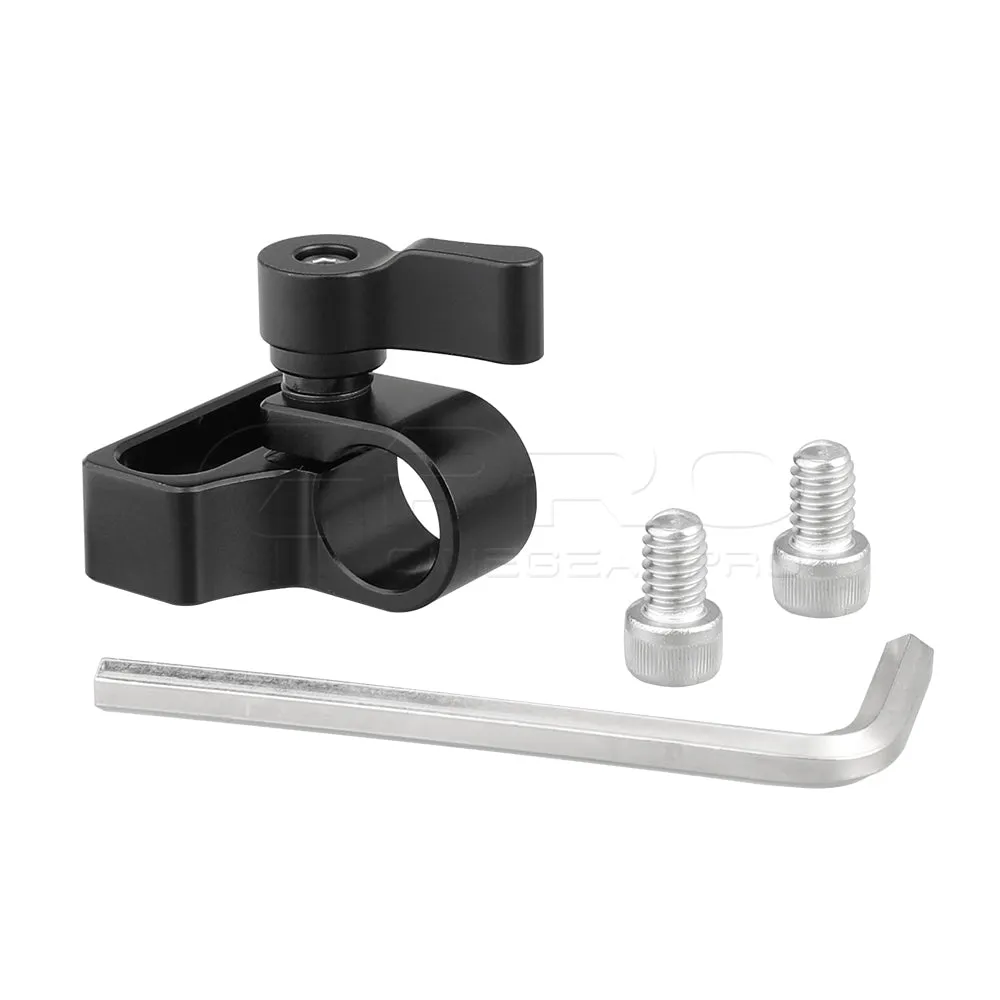 CGPro Flexible 15mm Single Rod Clamp Adapter With 1/4"-20 Mounting Groove