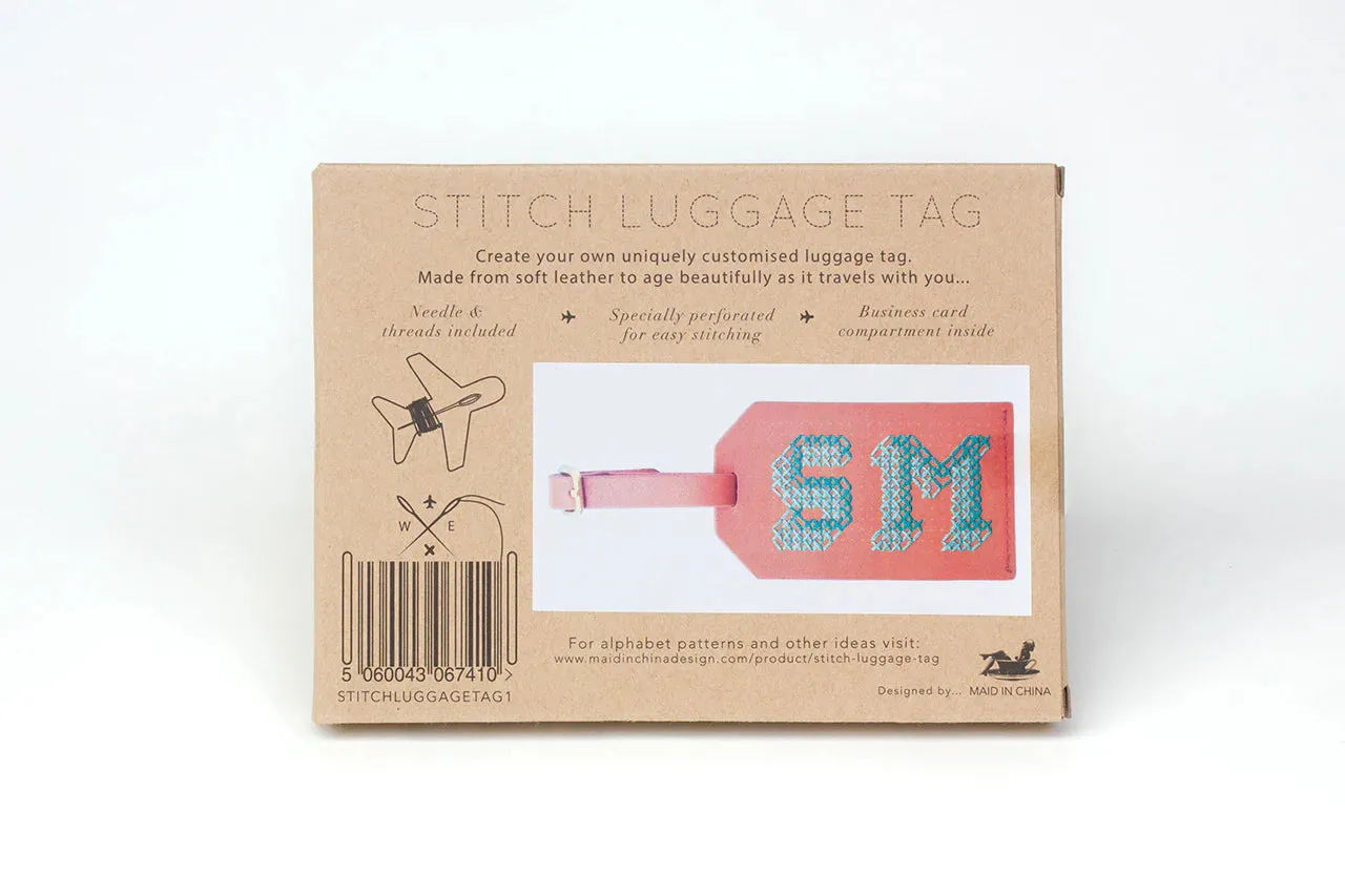 CHASING THREADS • Stitch Your Own Luggage Kit • Brown • NEW