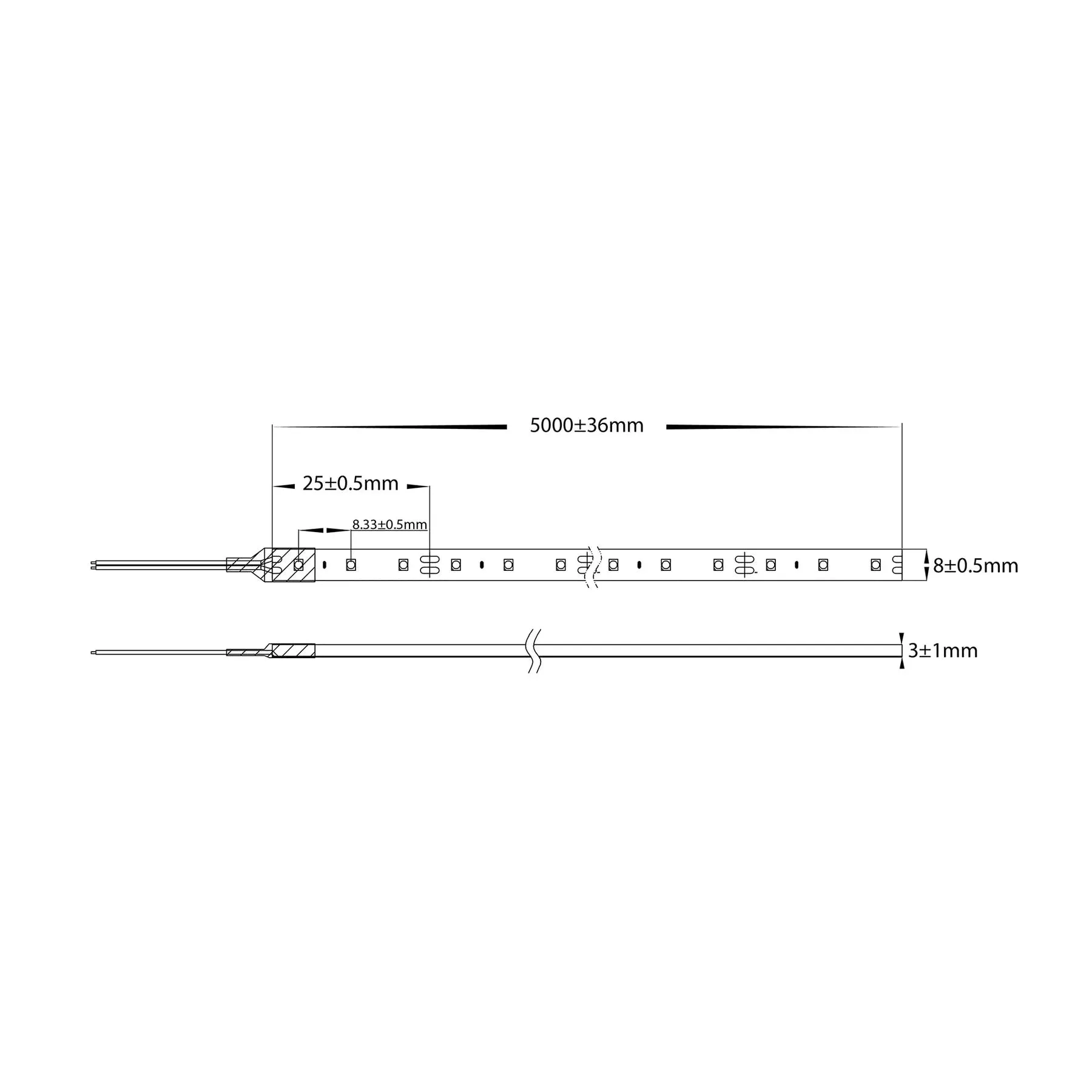 CLEARANCE 1 Metre 9.6w LED Strip Light 120 LED Per Metre 4000k IP54 Havit Lighting HV9723-IP54-120-4K
