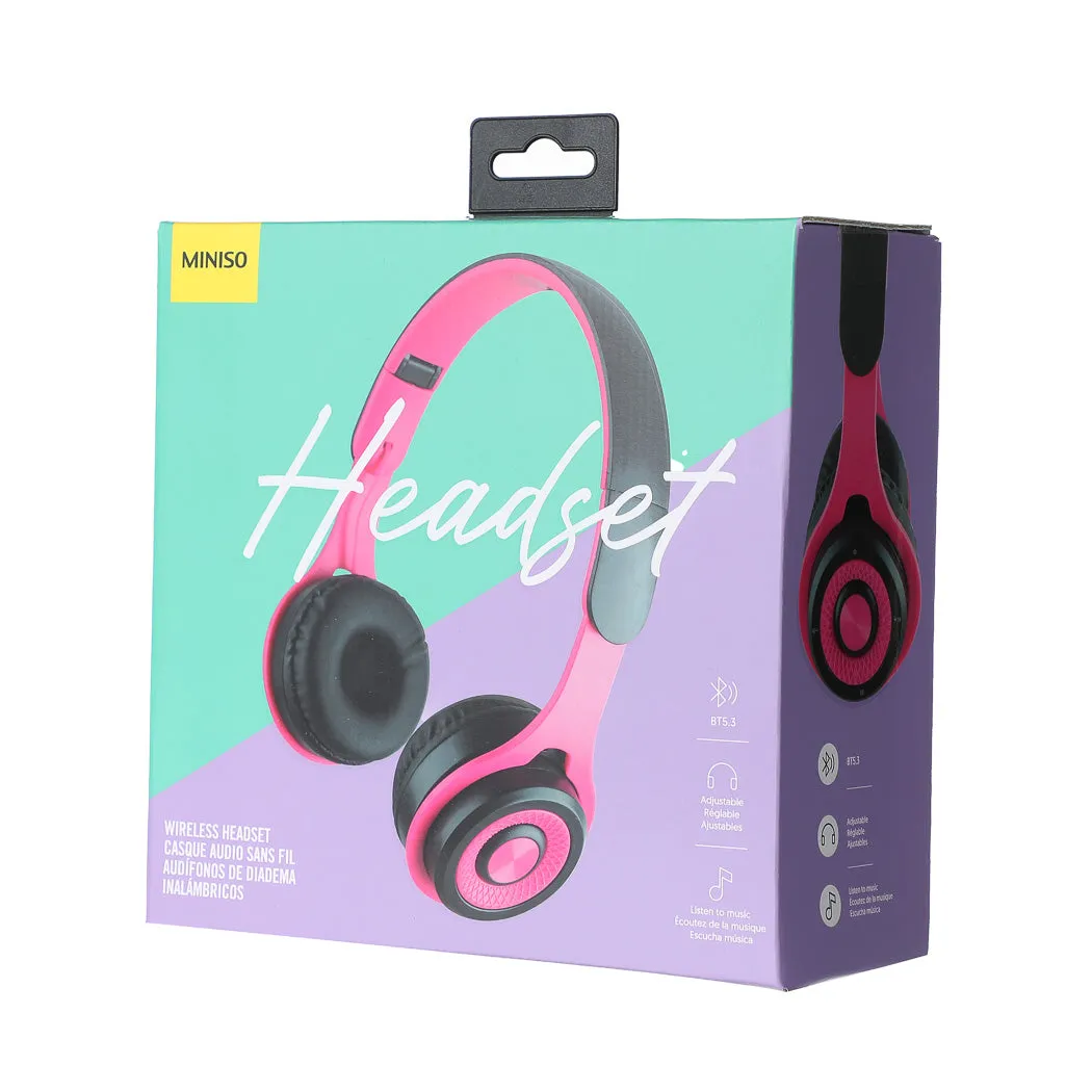 Color Blocking Wireless Headset  Model: EBP-22030(Black & Rose Red)
