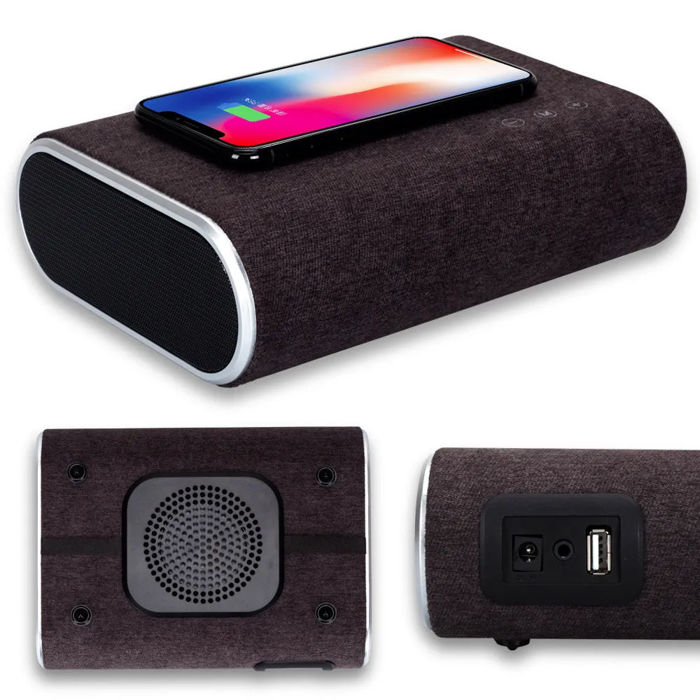 Compact 2 In 1 Stereo Wireless BlueTooth Charger and Speaker