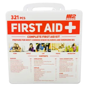 Complete 321 Piece Emergency First Aid Kit | Business & Home Medical Supplies